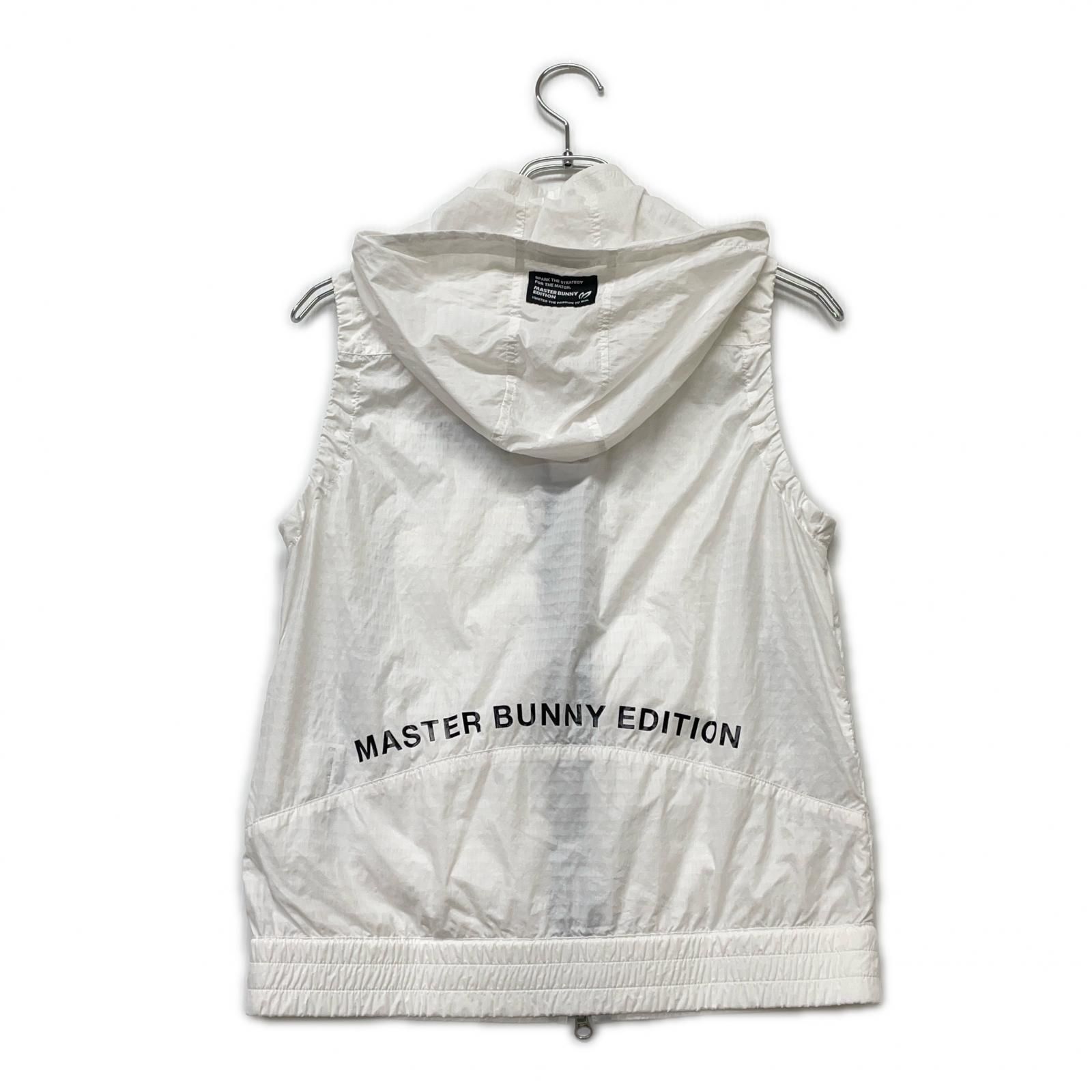 レディース マスターバニーエディション MASTER BUNNY EDITION ベスト 0 S 白 ホワイト 薄手 軽量 フード付き ボーダー