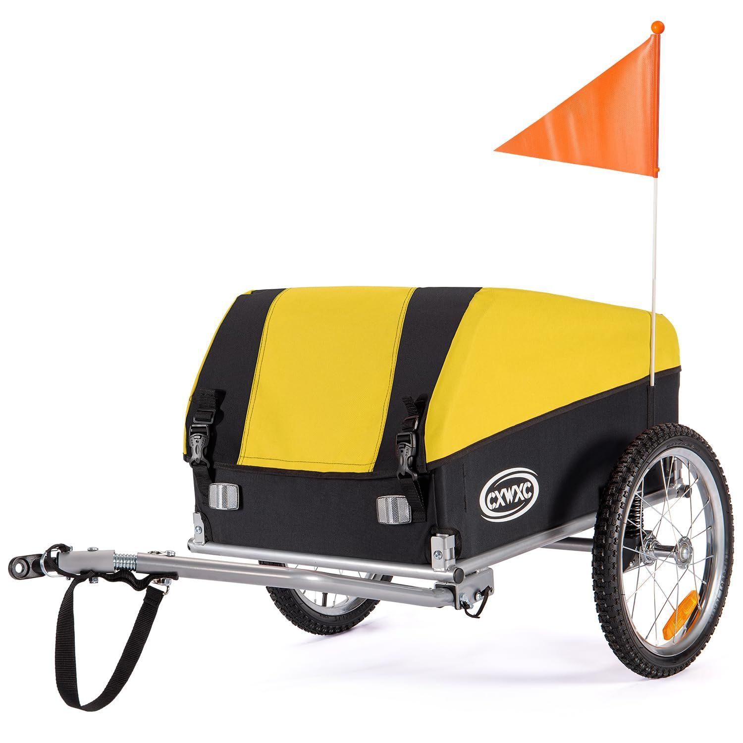 サイクルトレーラー 自転車 CXWXC トレーラー サスペンション付き 折りたたみ ジョイント接続簡単 耐荷重40kg 防水カバー付き CX-20218
