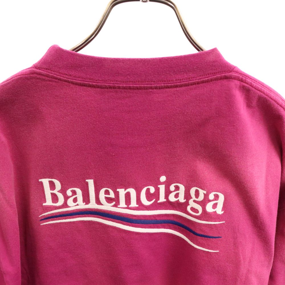 BALENCIAGA (バレンシアガ) 21SS POLITICAL CAMPAIGN OVERSIZED T-SHIRT キャンペーンロゴ 刺繍半袖 Tシャツ ピンク 641655 TKVJ1 - メルカリ