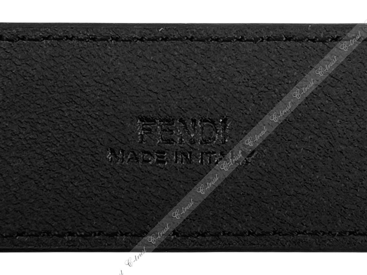 FENDI フェンディ　レザー　ベルト　ロゴ　サイズ　38 FENDI - フェンディ FF BELT ベルト レザー ズッカ ロゴ
