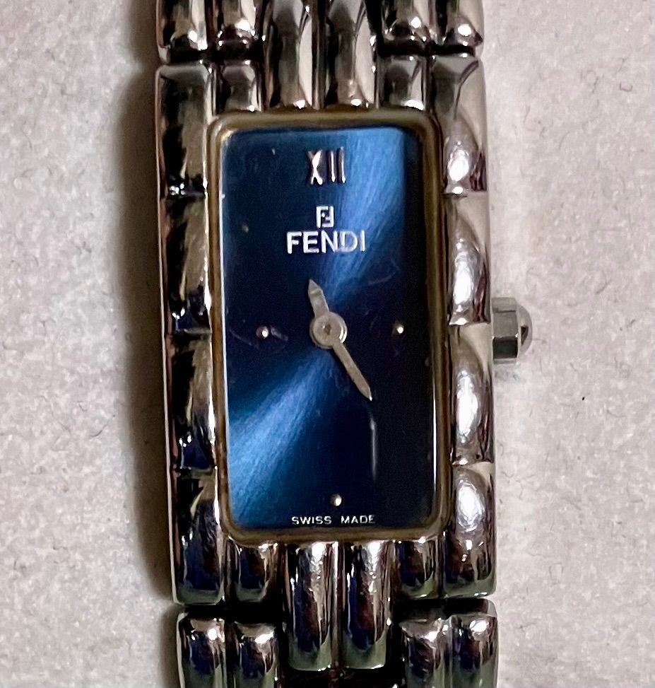 フェンディ 660L ネイビー 文字盤 クオーツ レディース 腕時計