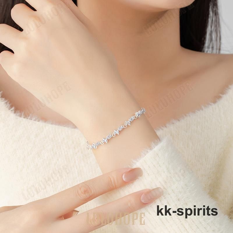 P5SV95 プラチナ シルバ レディースブレスレット 女性 プレゼント ブレスレット レディース 40代50代 お花