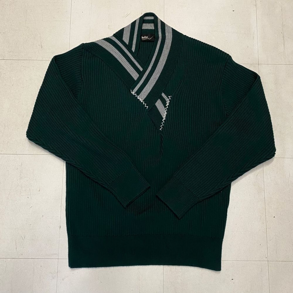 kolor カラー 22AW ファインウールニット セーター グリーン size3 