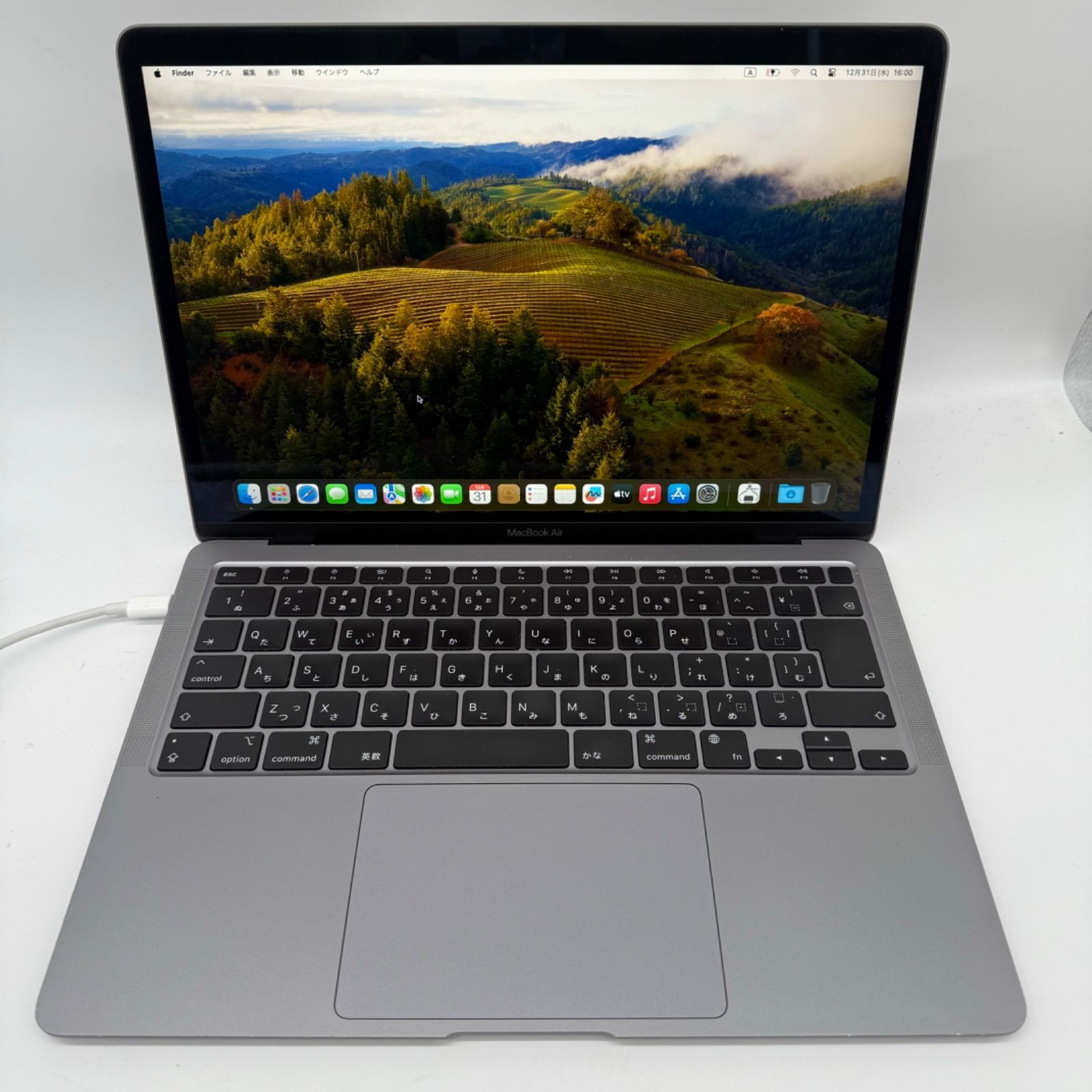 【複数在庫・良品】MacBookAir 2020年　Apple M1 8GB 256GB ACアダプタ付属　 ノートパソコン　動作確認済　動画編集・デザイン・DTMなどに！