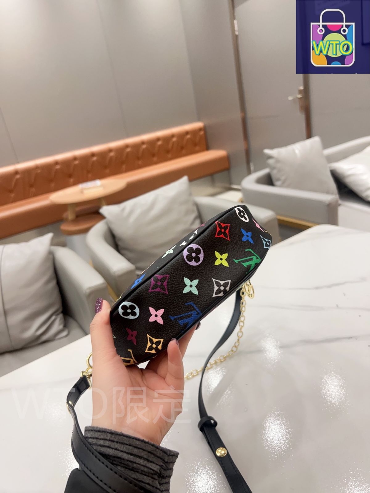 本日特価] TOP New 2025 高品質3点セット - Lv 黒彩ムーンバッグ