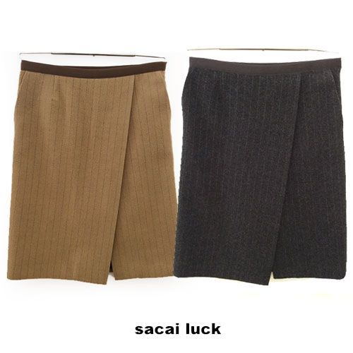 SALE】sacai luck（サカイ ラック）ウール スカート 秋 冬  
