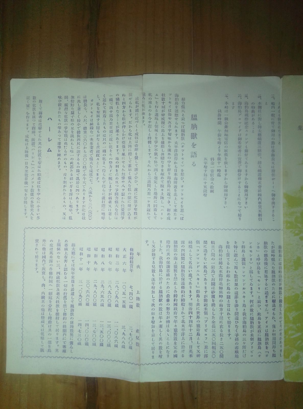 稀品 戦前 パンフレット 樺太 北海の神秘境 海豹島へ 海豹島 北日本汽船会社 WWW_IBETON_RU