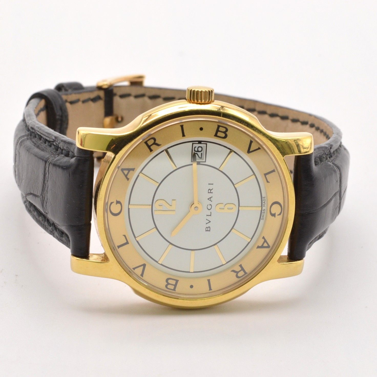 BVLGARI ブルガリ ソロテンポ 腕時計 18金 K18イエローゴールド