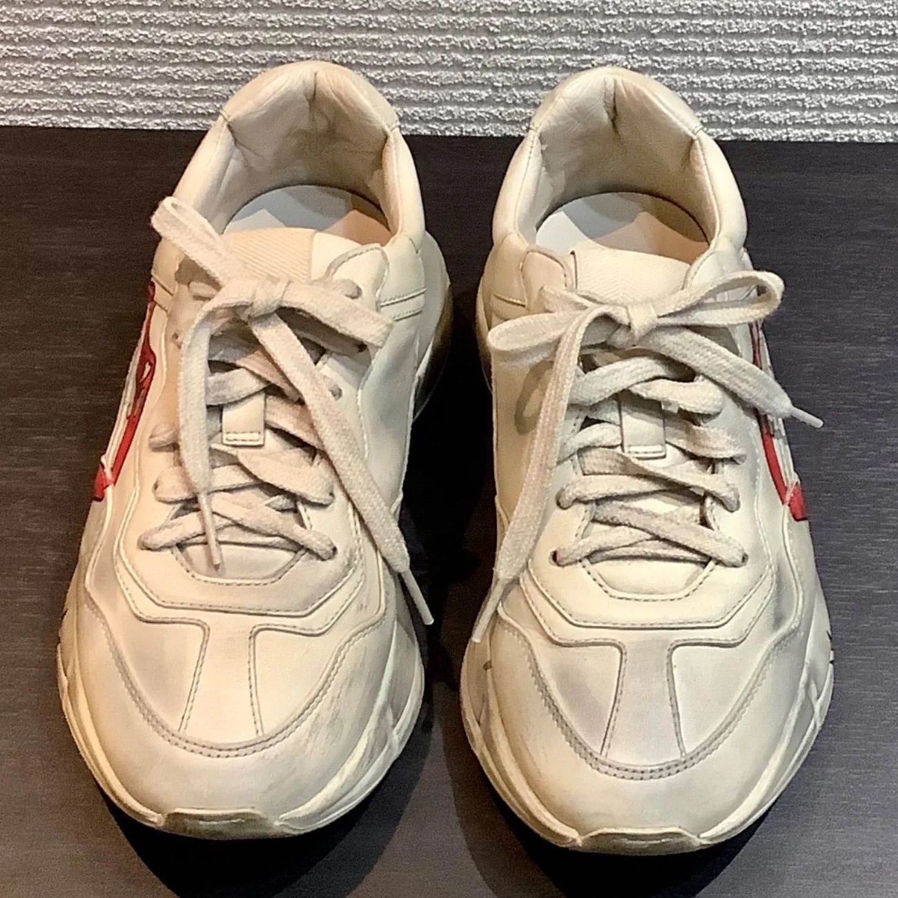 グッチ GUCCI ライトン リップ ロゴ スニーカーシューズ 552089 [36.5