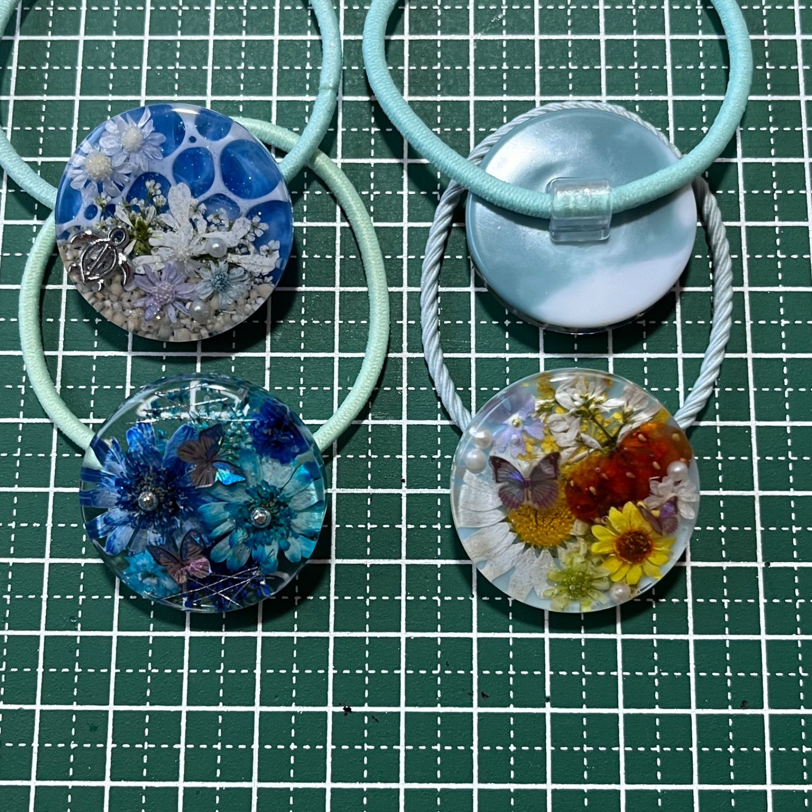 レジンヘアゴム ドライフラワー 出逢う No．347 