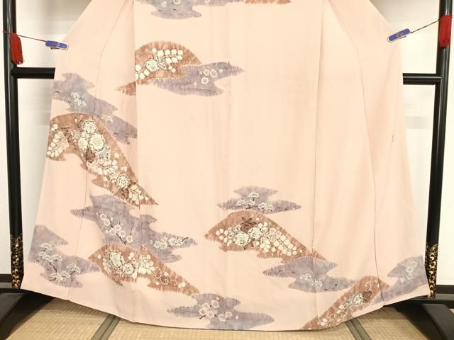 平和屋着物○十日町 名門 滝泰謹製 訪問着 辻が花 絞り 正絹 逸品