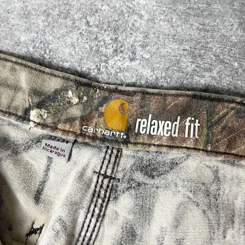 Carhartt リアルツリー カモ 迷彩 コットン ワーク パンツ 32 34