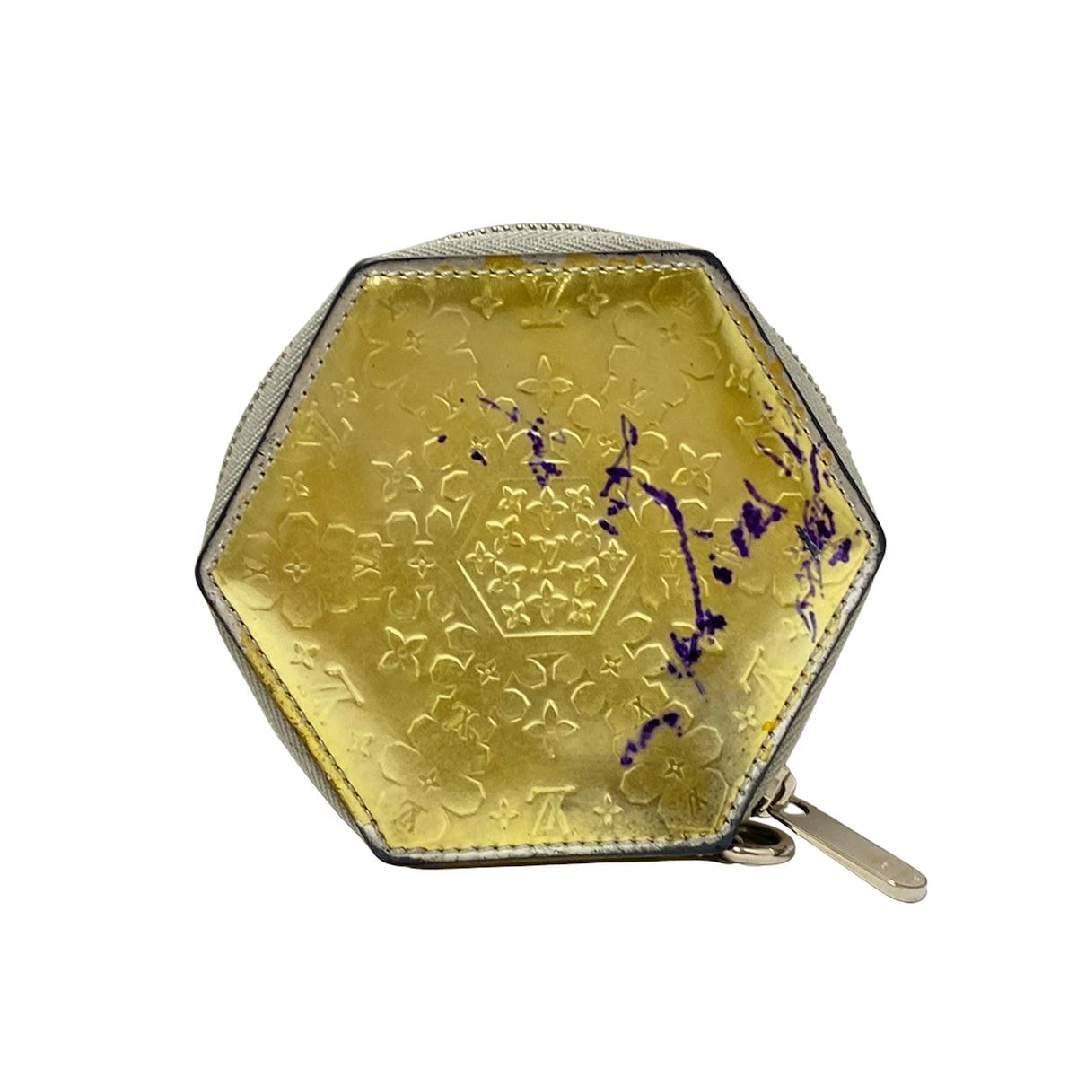 LOUIS VUITTON ルイヴィトン コインケース モノグラムヴェルニ ポルトモネフロコン M58215 アルジャン レザー