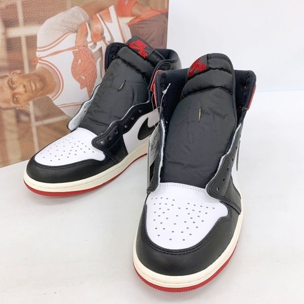 Air Jordan ハイカットスニーカー ホワイト/ブラック/レッド ナイキ AIR JORDAN 1 RETRO HIGH OG レザー ハイカット
