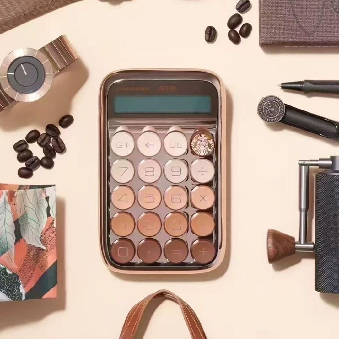 海外 スターバックス 24’Lo 電卓 日本 未発売 中国 コーヒー 色 海外 スタバ コーヒー 計算機 品 カワイイ 女子