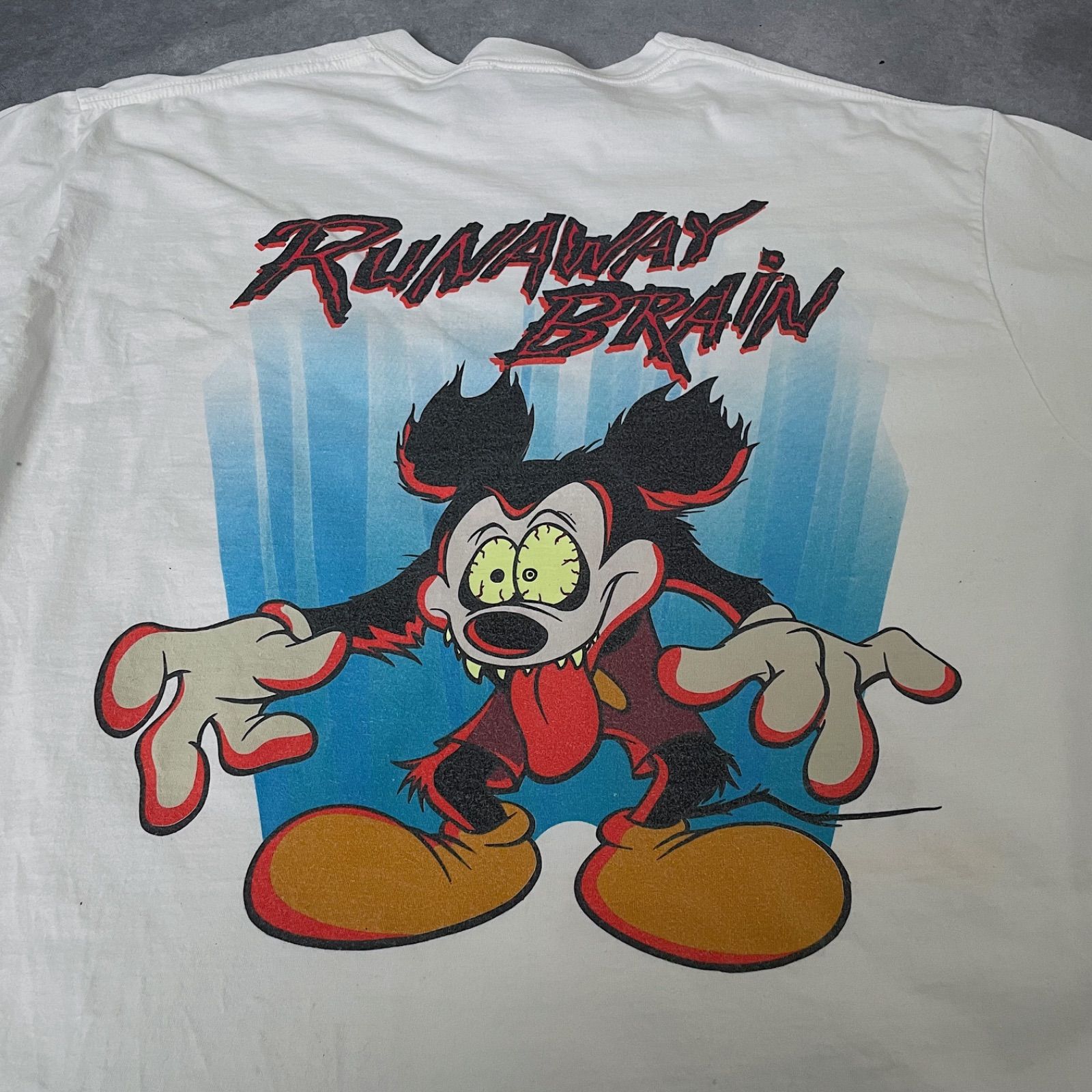 は*る様 ランナウェイブレイン　ミッキー　Tシャツ　レア　ヴィンテージ 古着 ミッキー ランナウェイブレイン【Disney Mickey Mouse