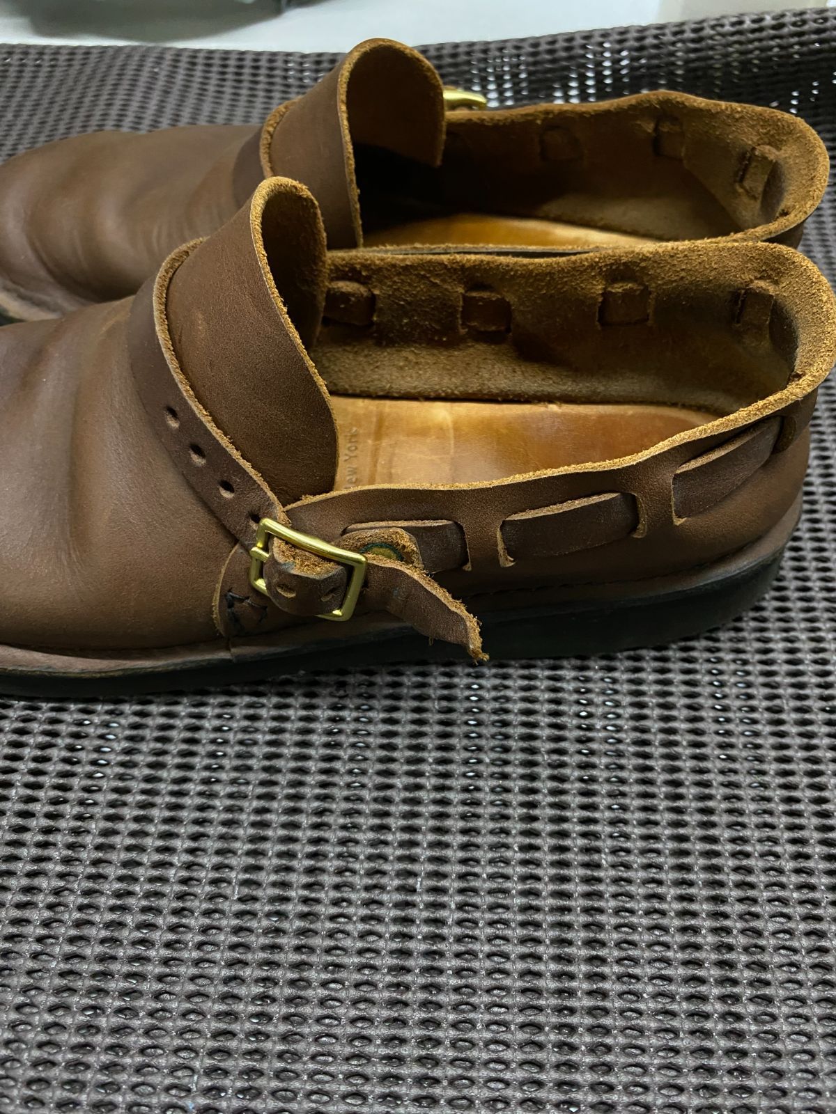 【美品！】オーロラシューズ ミドルイングリッシュ レザースリッポン 8D 茶 AURORA SHOES オーロラ シューズ Middle English ミドル