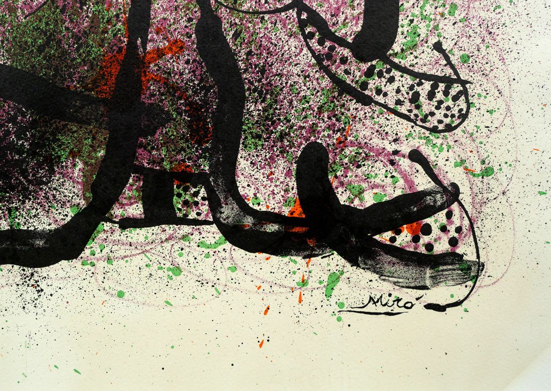 ジョアン・ミロ　Joan Miro　リトグラフ ジョアン ミロ「セラミックス」額縁4色選択可能 作品証明書 展示