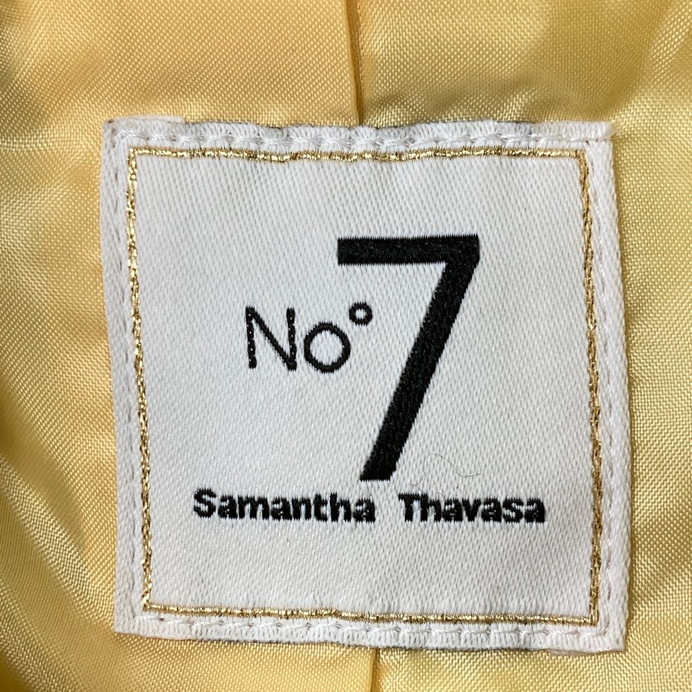 直接引き取り限定 サイズ 36 SAMANTHA THAVASA サマンサタバサ NO.7 フード付 ダウンベスト ワッペン チェック柄 イエロー系 240101433041 ゴルフウェア レディース ストスト 毎日セール価格を実現！