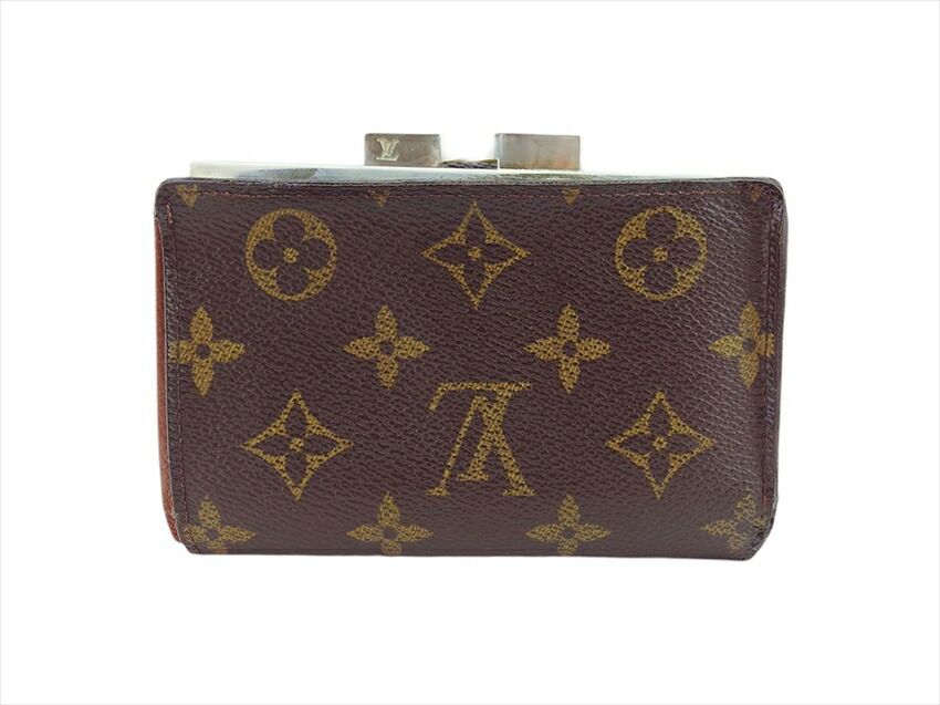 【美品】ルイヴィトン ダミエ ポルトモネビエ ヴィエノワ がま口 2つ折り財布 ルイ・ヴィトン LOUIS VUITTON 二つ折り財布 モノグラム ポルトモネ