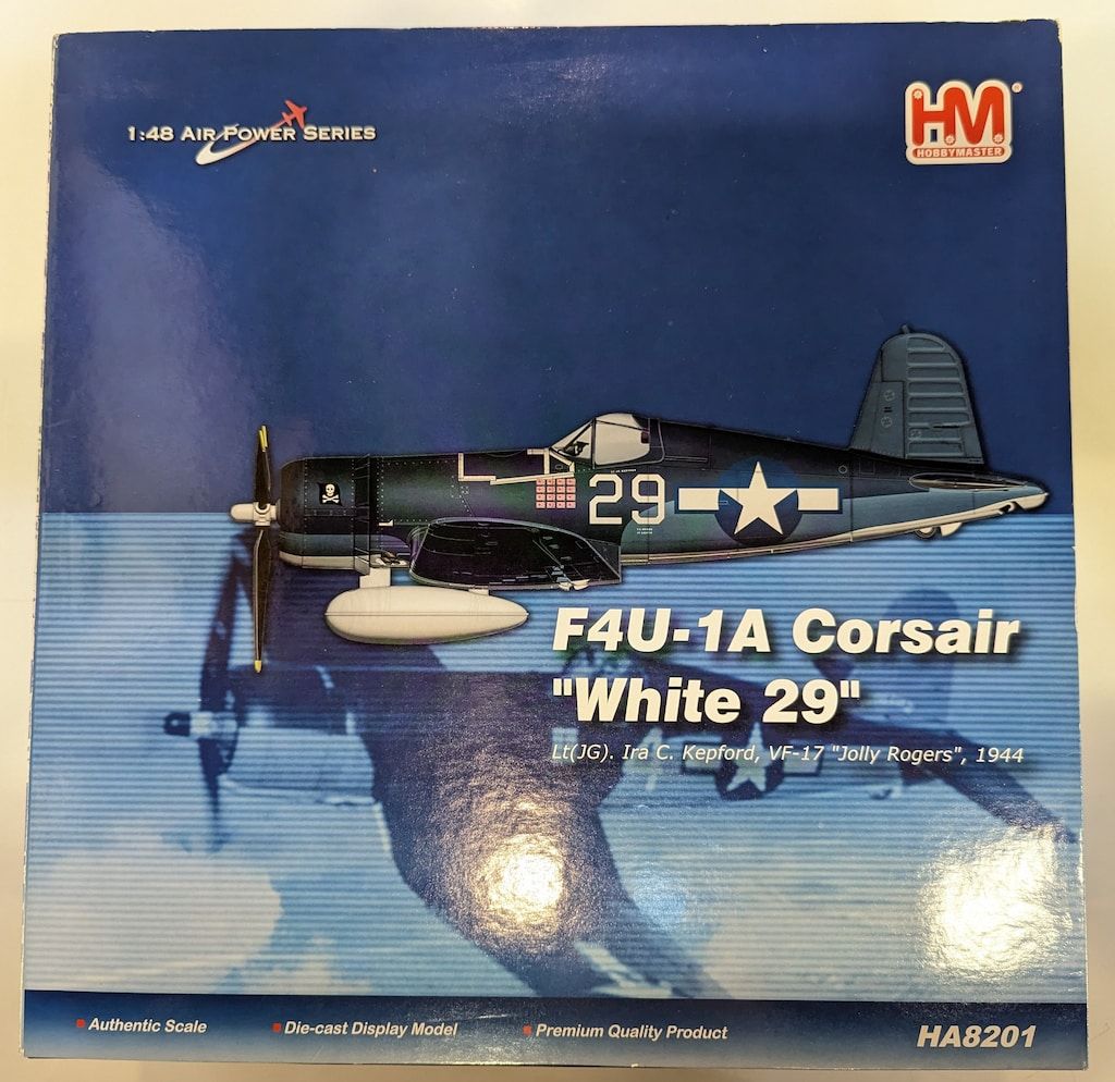 1/48　ホビーマスター　F4U-1A Corsair White 29 F4U-1A Corsair White 29 VF-17 Jolly Rogers, Lt(JG). Ira C
