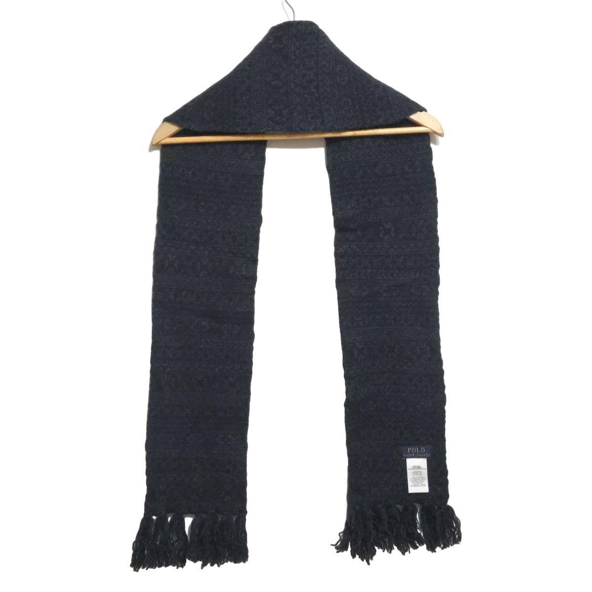 POLObyRalphLauren ポロラルフローレン マフラー - ダークネイビー×ブルー ウール