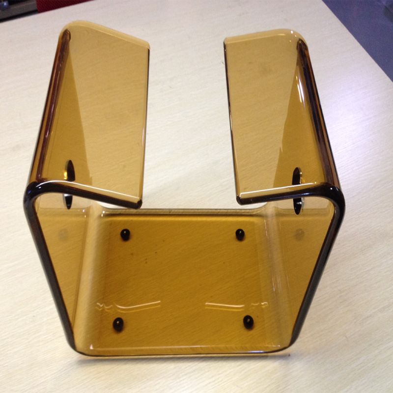 アクリルバスチェアー ブラウンU字型透明アクリル アクリルチェアー バスルーム ホテル 介護バスチェアー