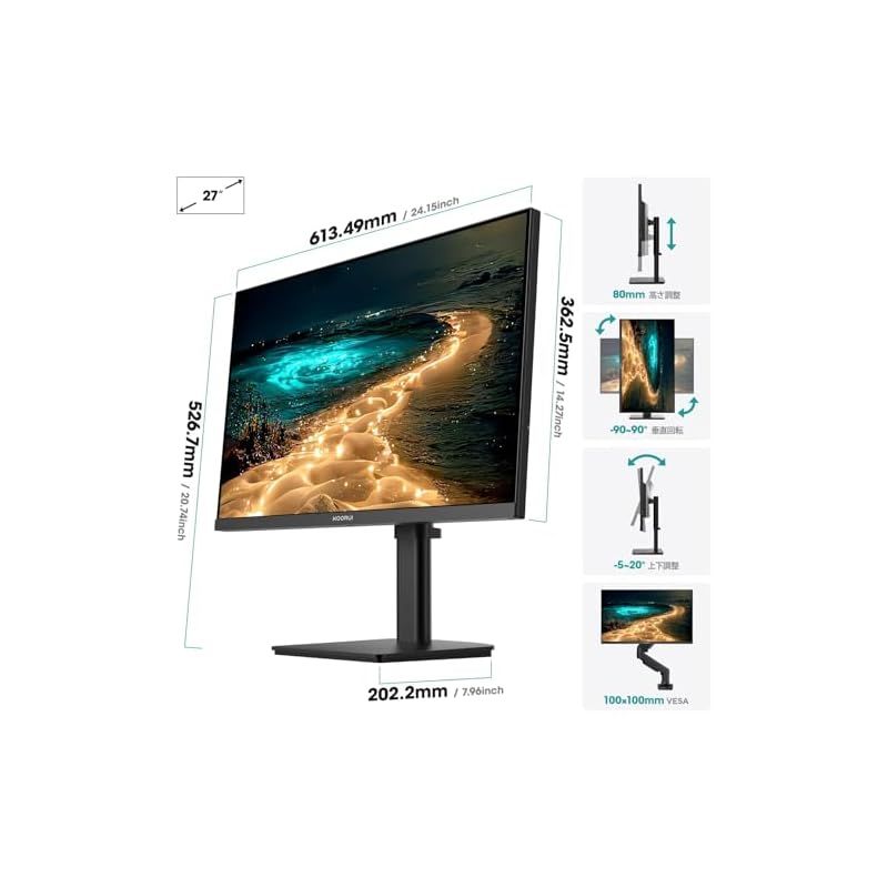 KOORUI 27インチ4K モニター IPS 非光沢 ディスプレイ 27N7U 71zQFPcbZBL._UF350,350_QL50_.jpg