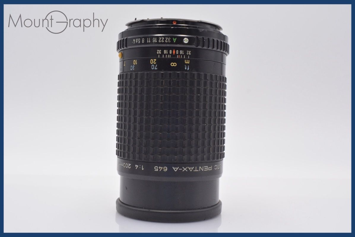 ペンタックス PENTAX SMC PENTAX-A 645 200mm F4 前キャップ-レンズフィルター付 完動 同梱可 yk5218