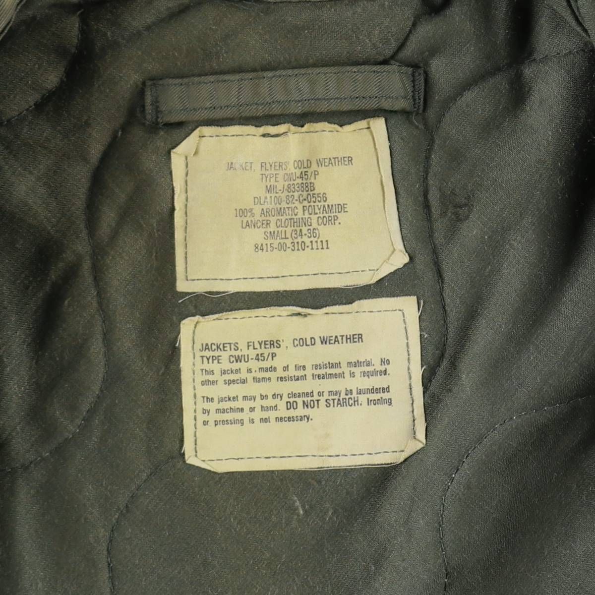 古着 80年代 米軍実品 CWU-45/P ミリタリー フライトジャケット USA製 