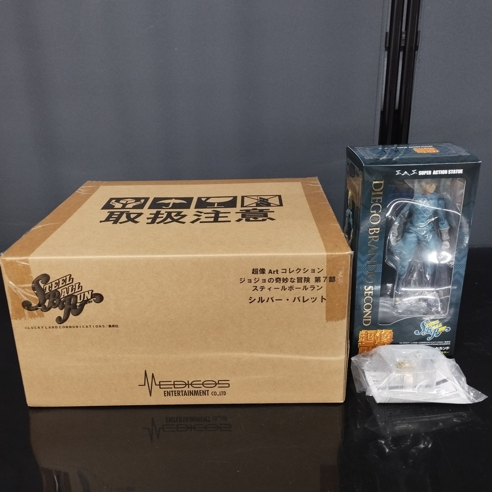 D 22802 超像可動 ジョジョの奇妙な冒険 第7部 スティール ボール ラン ディエゴ ブランドー セカンド ＆超像Art シルバー バレット 2体セット