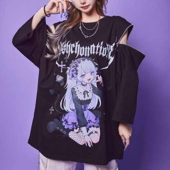 サイコネーション PSYCHO☆NATION ろろコラボ Tシャツ 白 Revo.（レボ）の「［PSYCHO☆NATION サイコネーション