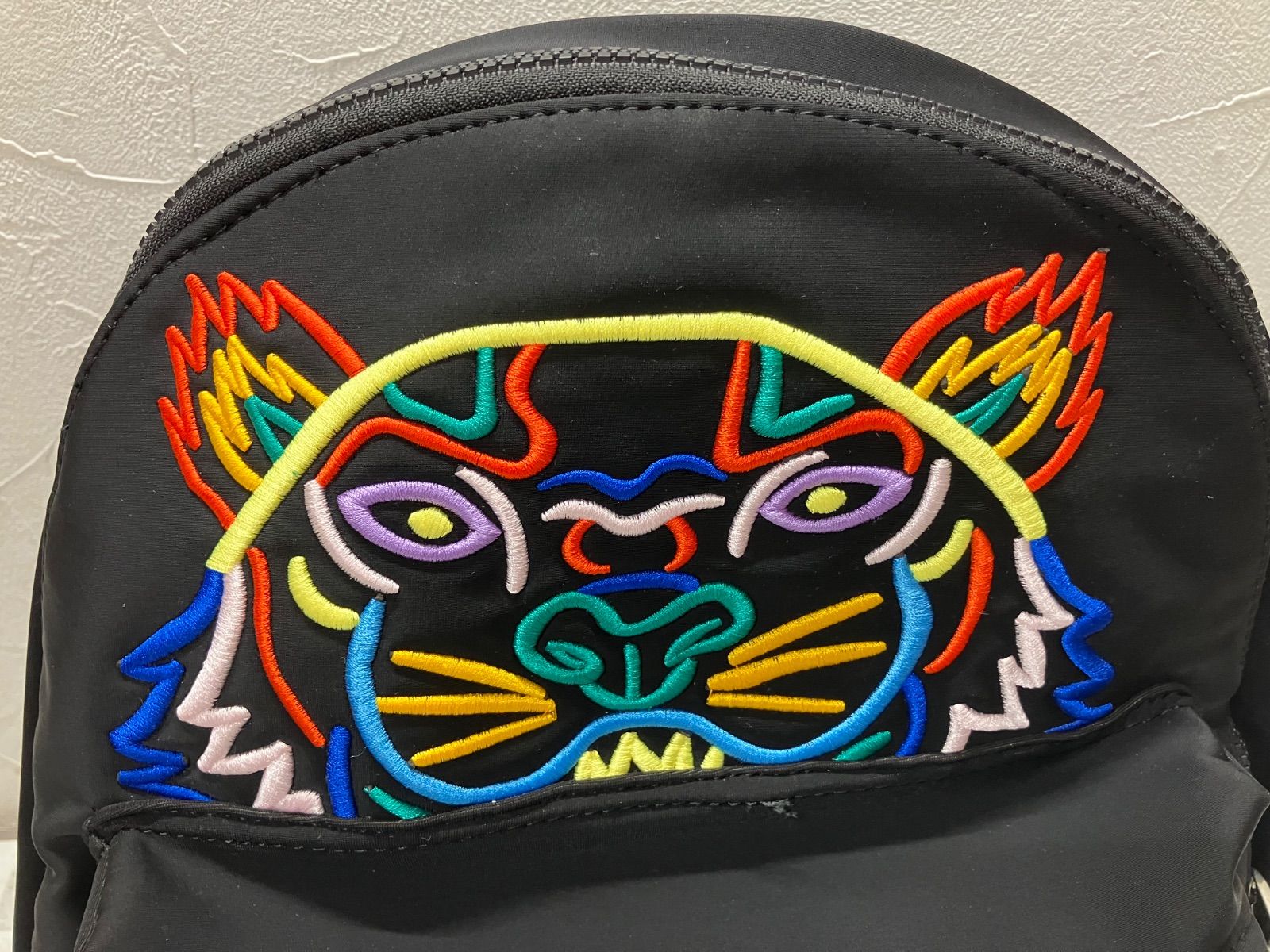 KENZO トラ刺繍 ブラックバックパック ミニバッグ ショルダーバッグ KENZO ケンゾー tiger タイガー 虎 BELT BAG ベルトバッグ