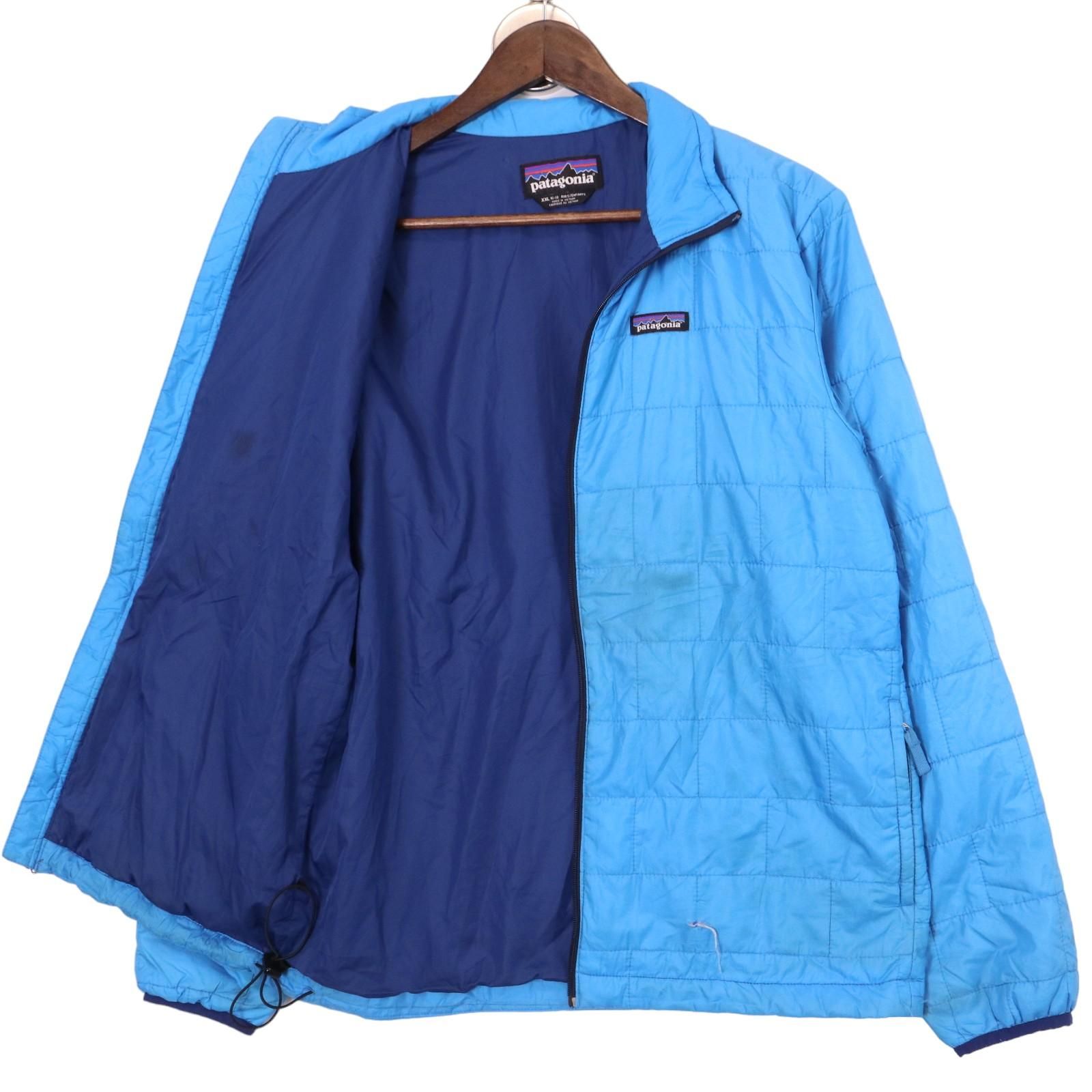 00年代 patagonia パタゴニア ナノパ ジャケット アウトドア ブルー (ユース XXL) 中古 古着 A1046