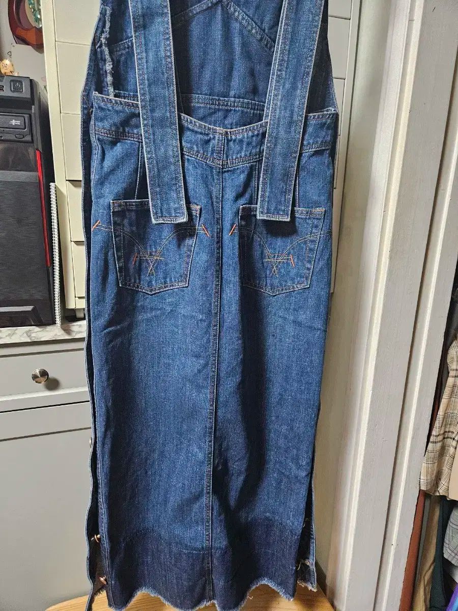 LUCKY CHOUETTE デニム ロング丈ワンピース