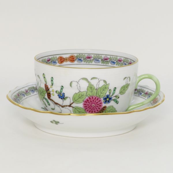 値下！【美品】HEREND ヘレンド　インドの華　C&S ヘレンド カップ＆ソーサー□インドの華 マルチカラー C&S 洋食器 1客