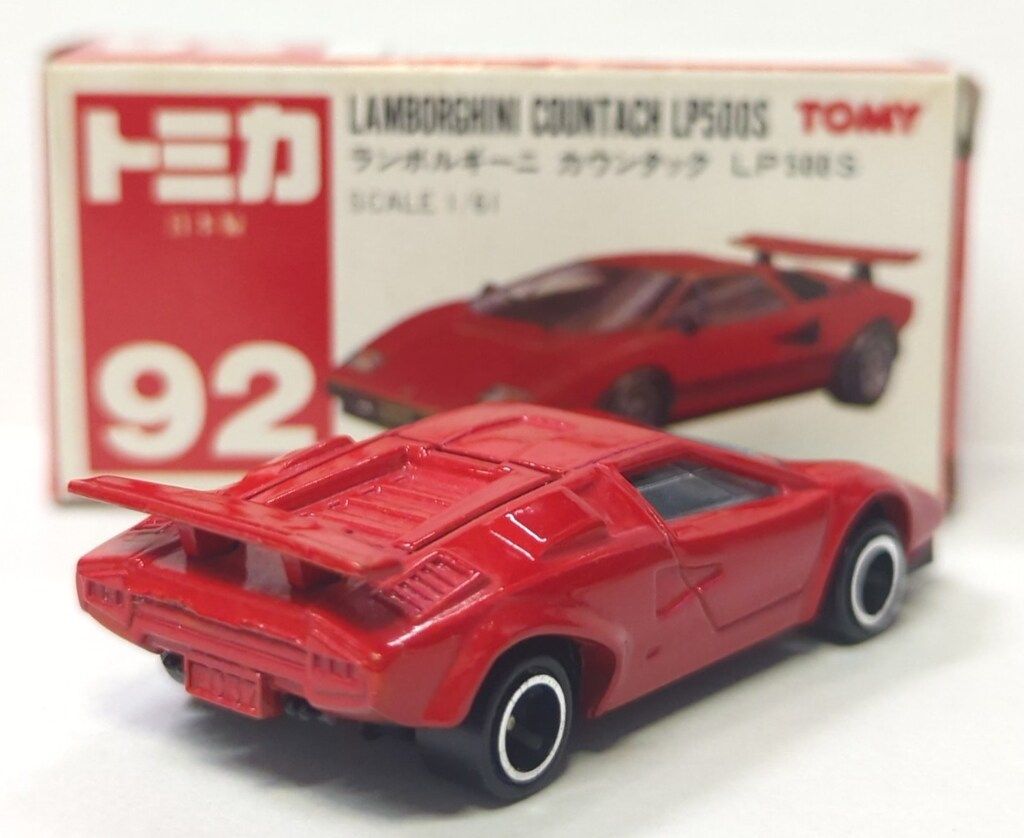 日本製トミカ　赤箱92　ランボルギーニ　カウンタックLP500S　デッドストック 絶版トミカ紹介】No.92 ランボルギーニ カウンタック LP500S