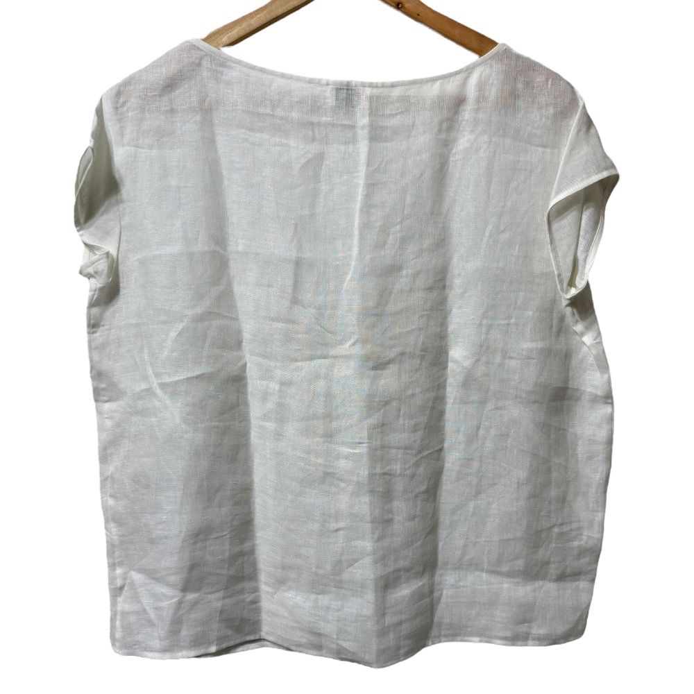 Agnona - 美品 AGNONA アニオナ リネン100％ 半袖 プルオーバー ブラウス 42 ホワイト レディース 古着 中古 USED 美品 AGNONA アニオナ リネン100％ 半袖 プルオーバー ブラウス
