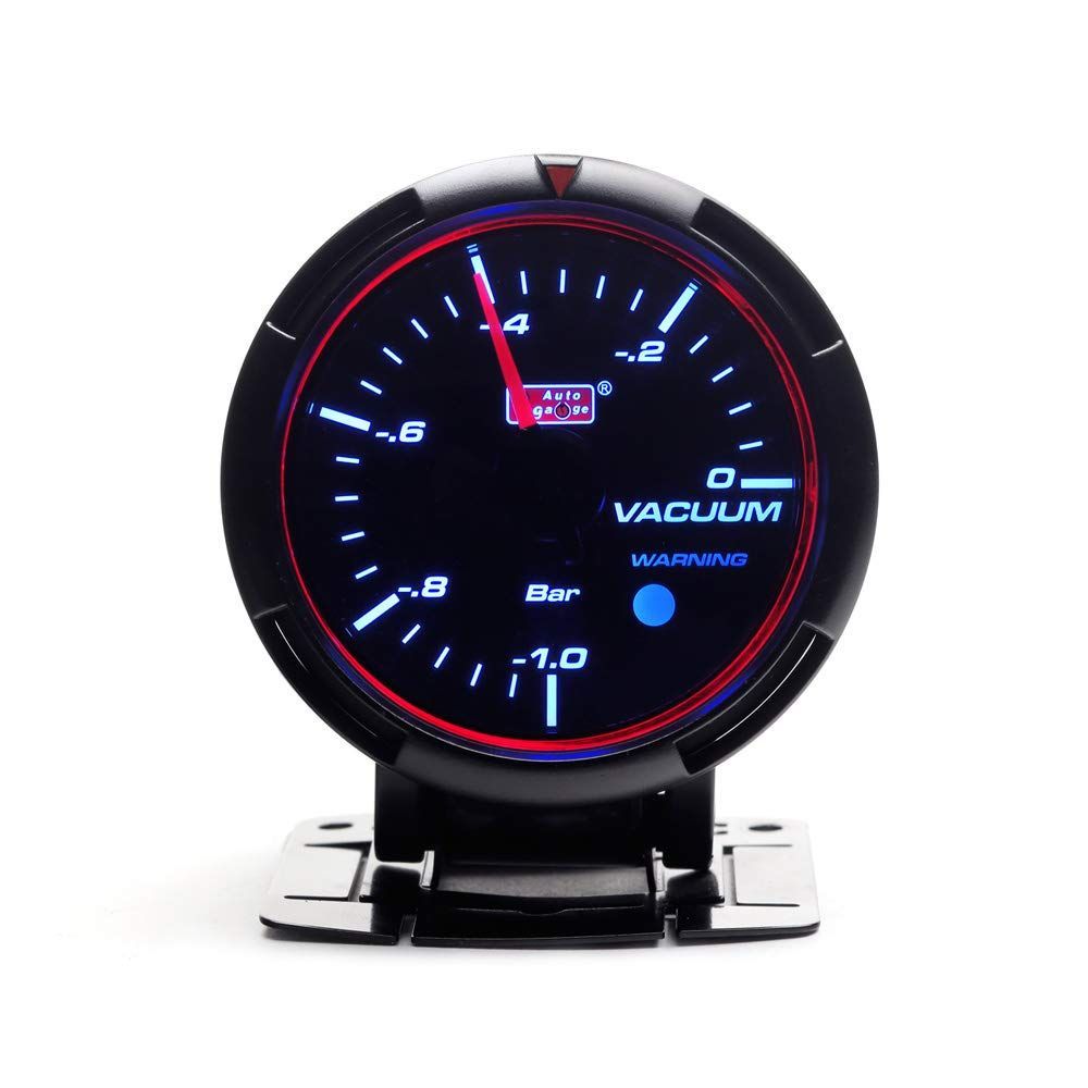 オートゲージ バキューム計 60Φ 458 日本製モーター エンジェルリング スモークレンズ ワーニング オープニングセレモニー 2色LED 60mm
