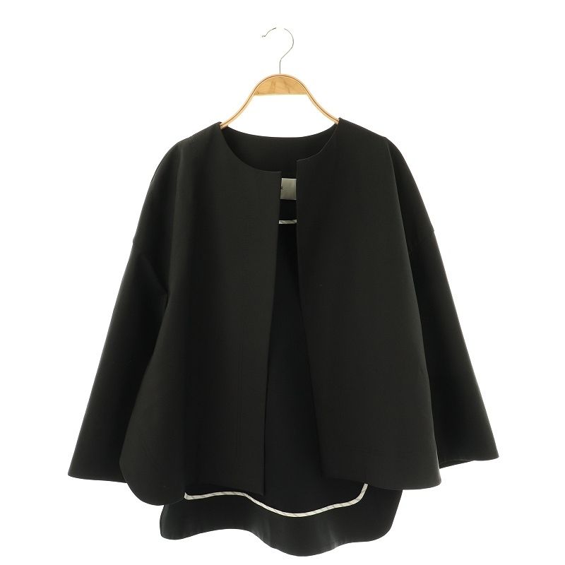 アドーア ADORE 23SS クリアツイルジャケット ノー 薄手 38 ブラック |DO OS