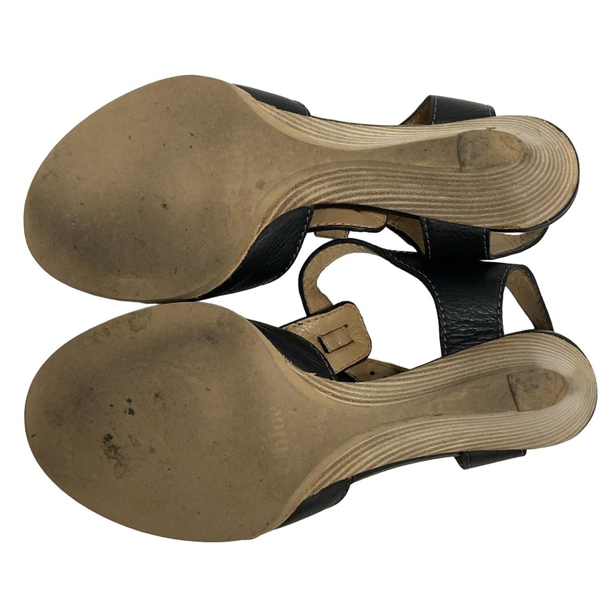 Chloe(クロエ) サンダル 36 レディース - 黒 ウェッジソール