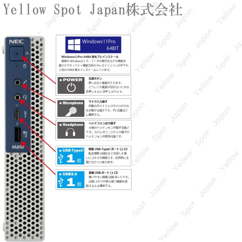 NEC 小型デスクトップPC PC-MKM21CZG4 中古整備品】【超小型ミニPC】NEC第8