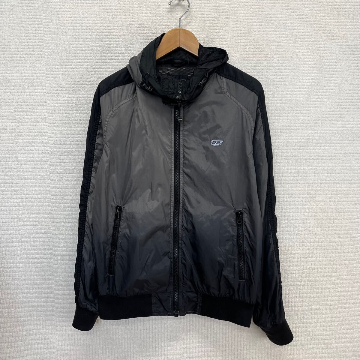 DEISEL フードジャケット DIESEL フード付きブラックジャンパー DIESEL