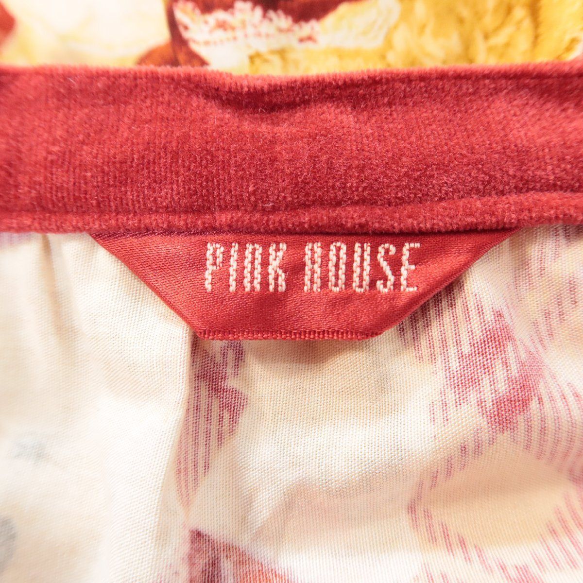 ピンクハウス☆可愛いトラディショナルテディ＆チェック♪スカート 赤  