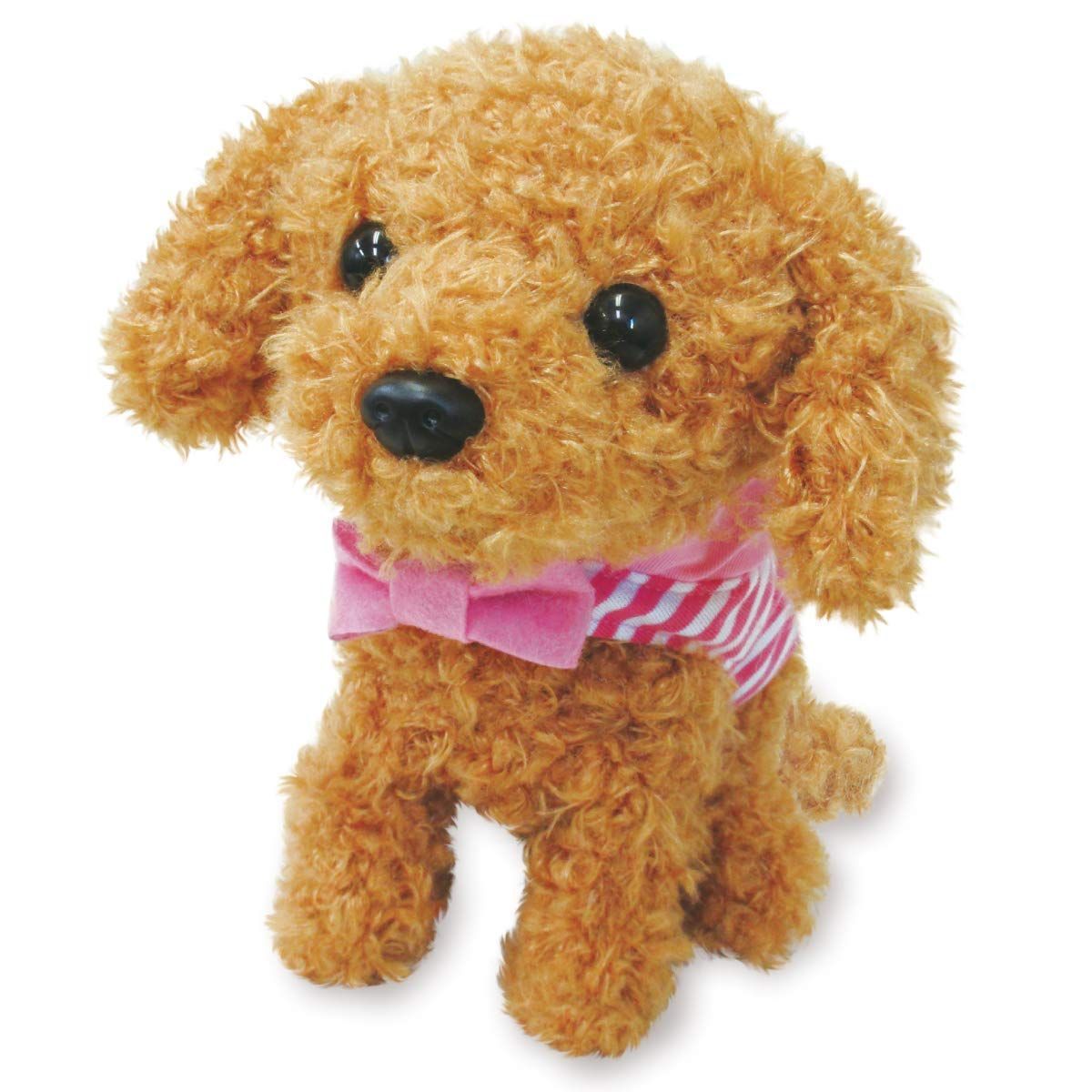 最安値，お買い得 【特価商品】犬 動くぬいぐるみ 動くおもちゃ 鳴く 犬のぬいぐるみ アローズ かわいい よびかけアクション愛犬モカちゃん 6C181 ぬいぐるみ本体