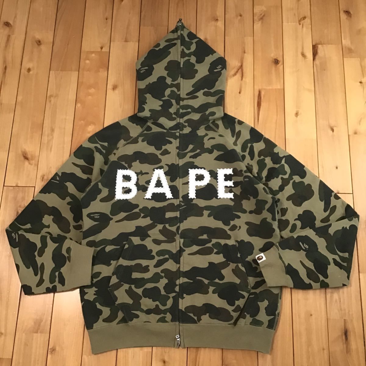 Swarovski BAPE LOGO パーカー Mサイズ 1st camo green a bathing ape  