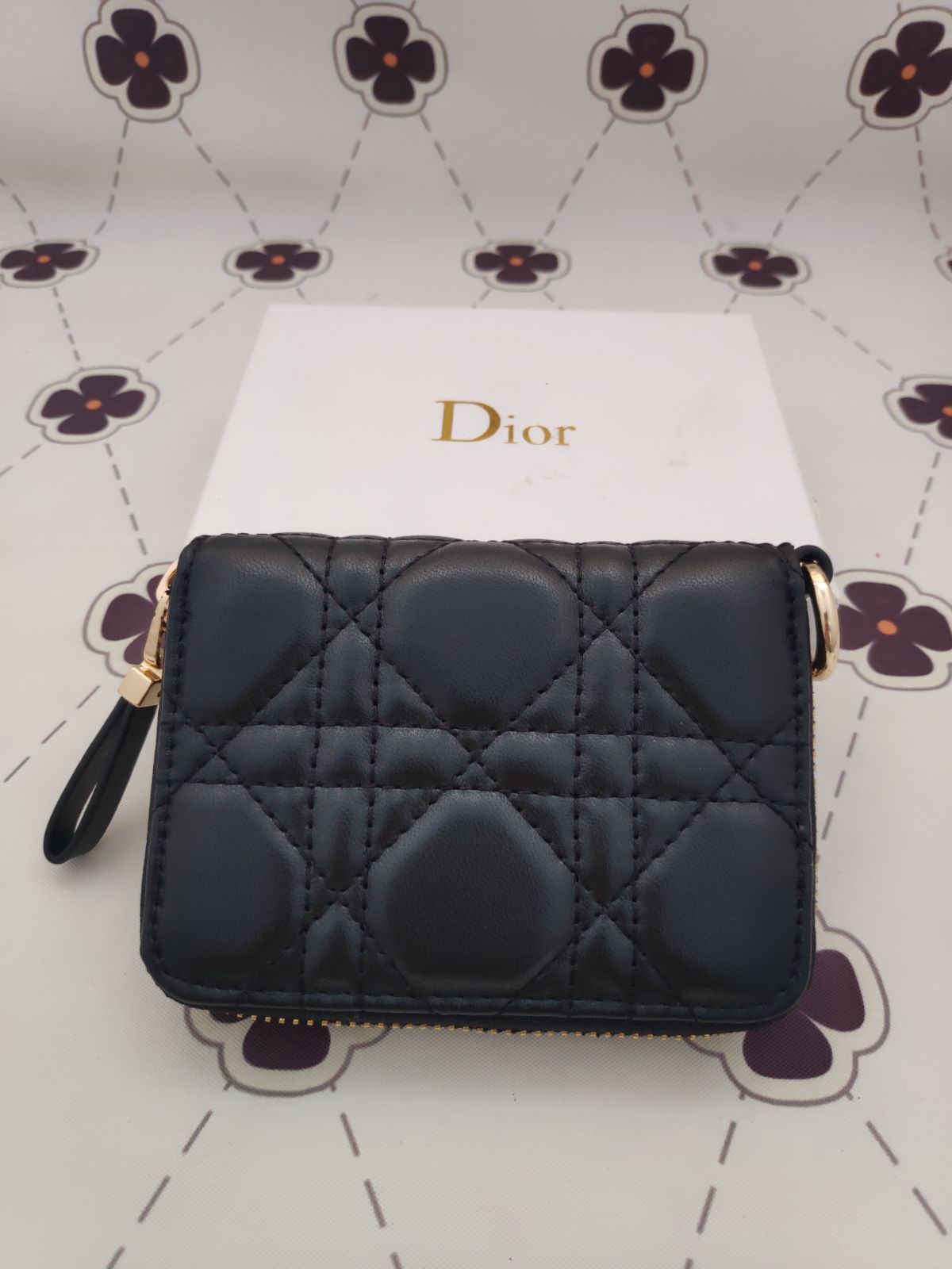 極美品✨クリスチャンディオール　ミニ財布　コインケース/カードケース　黒　✜レディース用　超人気　新品　Dior