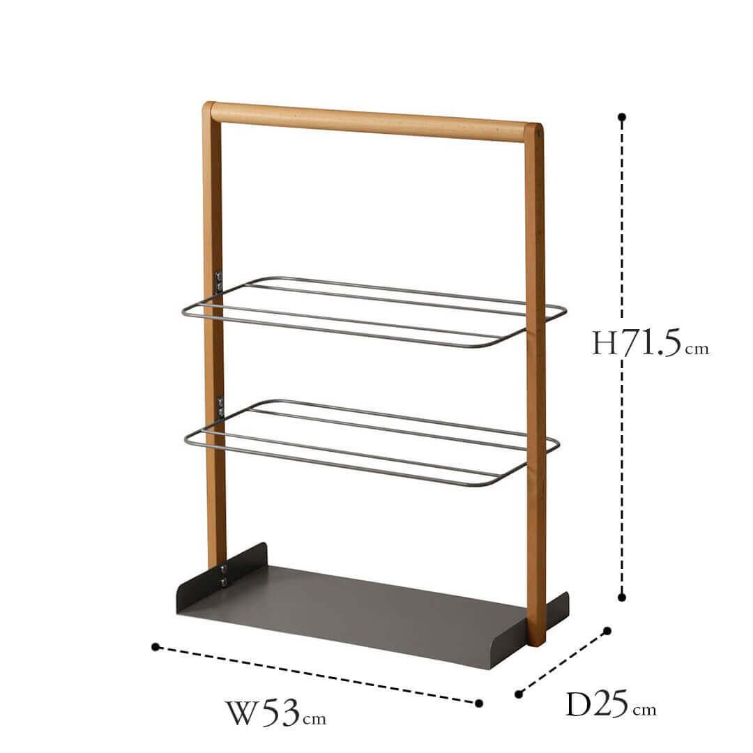 マッシュ Mash リヴ エントランスラック 弘益 LIVER2GR 玄関 収納 靴 シューズラック 下足箱 靴入れ オープンラック ラック フレーム シンプル 持ち運び コンパクト おしゃれ 北欧