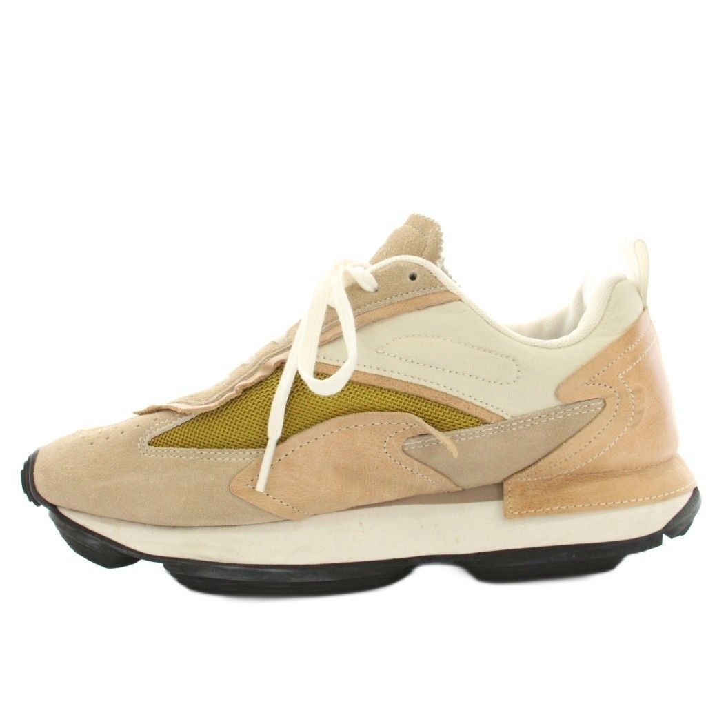 イソ IYSO スニーカー シューズ スエード メッシュ US9 27cm ベージュ ピンク BSM2862NGSM |HN