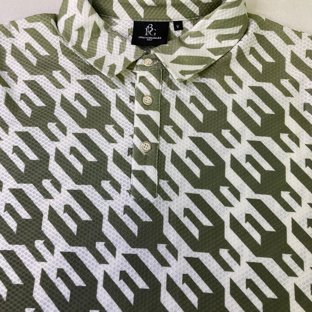 サイズ 5 1PIU1UGUALE3 GOLF GRT119 半袖ポロシャツ メッシュ 千鳥 グリーン系 240101472627 ゴルフウェア メンズ ストスト LLC-HASEGAWATOSO_COM